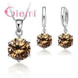 Cheapest 925 Sterling Silver Necklace Women 2019 Holiday Gift Wedding Jewelry 6 Claw Cubic Zircon Pendant Engagement