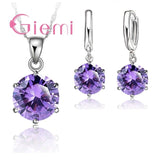 Cheapest 925 Sterling Silver Necklace Women 2019 Holiday Gift Wedding Jewelry 6 Claw Cubic Zircon Pendant Engagement