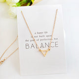 Simple Hollow Triangle Fatima Palm with Heart Three Wishes Stars Pendant Necklace Gold Silver Minimalist Mini collar collier