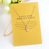 Simple Hollow Triangle Fatima Palm with Heart Three Wishes Stars Pendant Necklace Gold Silver Minimalist Mini collar collier